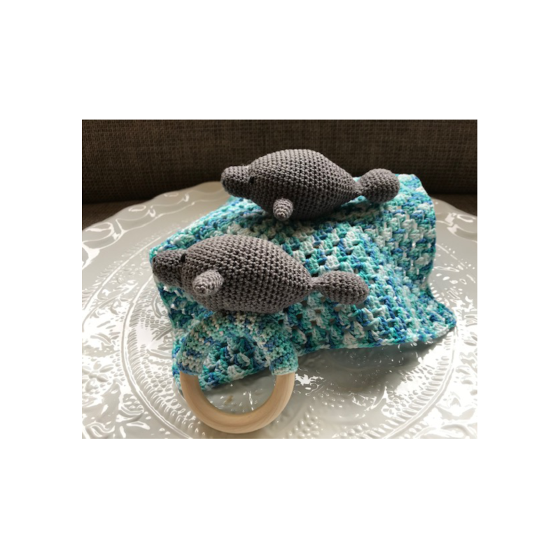 setje rammelaar en knuffeldoekje zeekoe